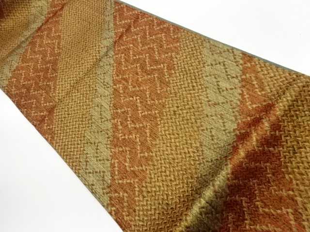 JAPANESE FUKURO OBI / WOVEN GEOMETRIC